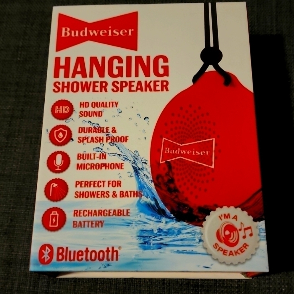 NEW Budweiser Handing Shower Speaker